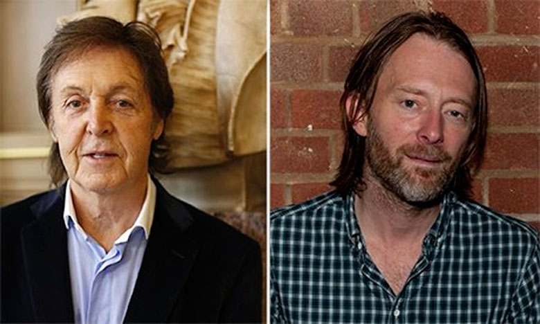 paul mc cartney e thom yorke insieme